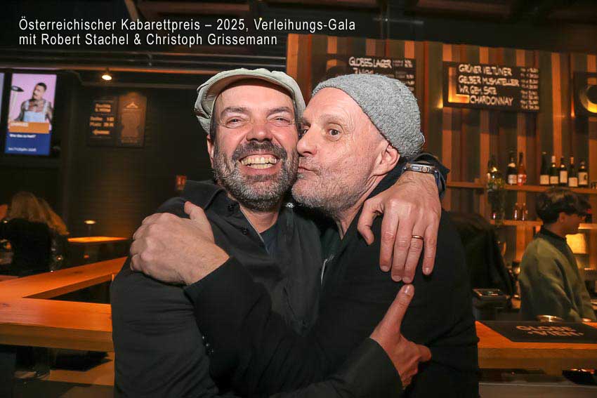 24.11.2025, Globe Wien, Österreichischer Kabarettpreis – 2025, Verleihungs-Gala
im Bild: Robert Stachel -maschek, Christoph Grissemann,